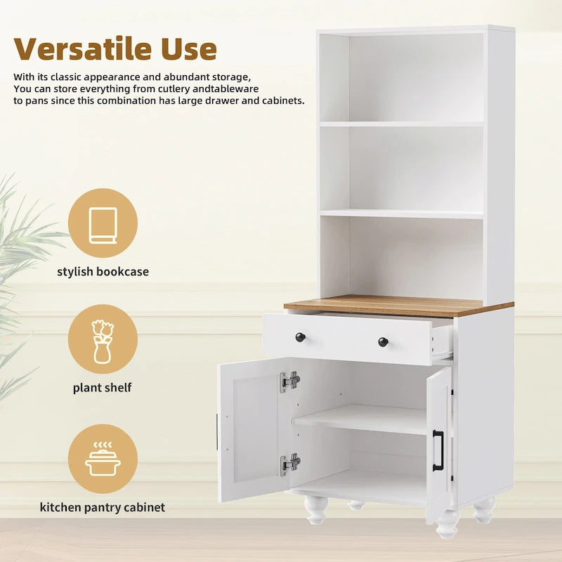 Meuble TV de centre de divertissement avec portes en verre et étagères réglables
