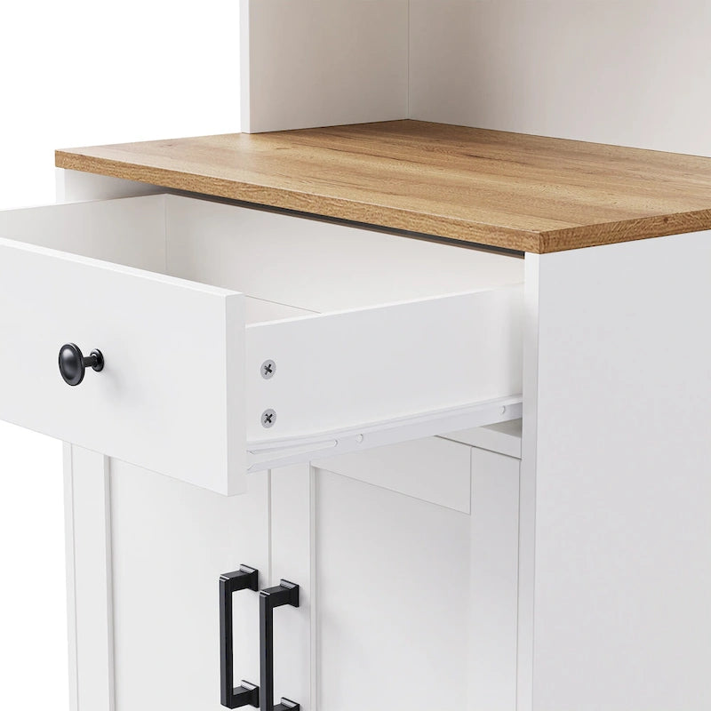 Meuble TV de centre de divertissement avec portes en verre et étagères réglables