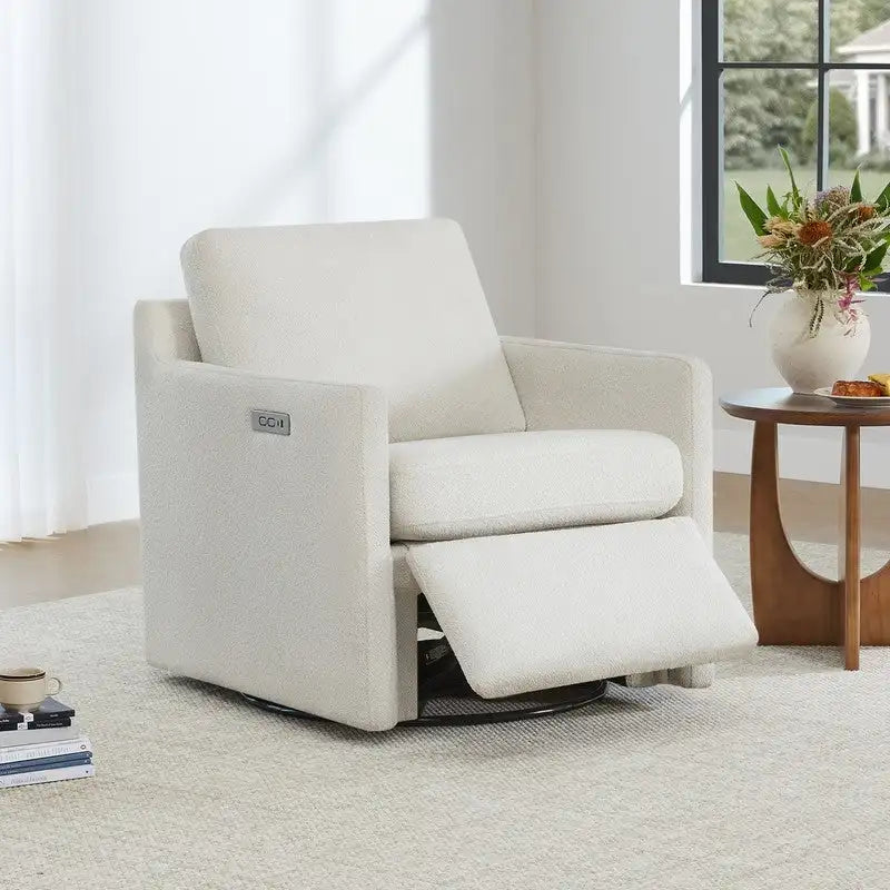 Fauteuil inclinable pivotant motorisé avec port de charge USB