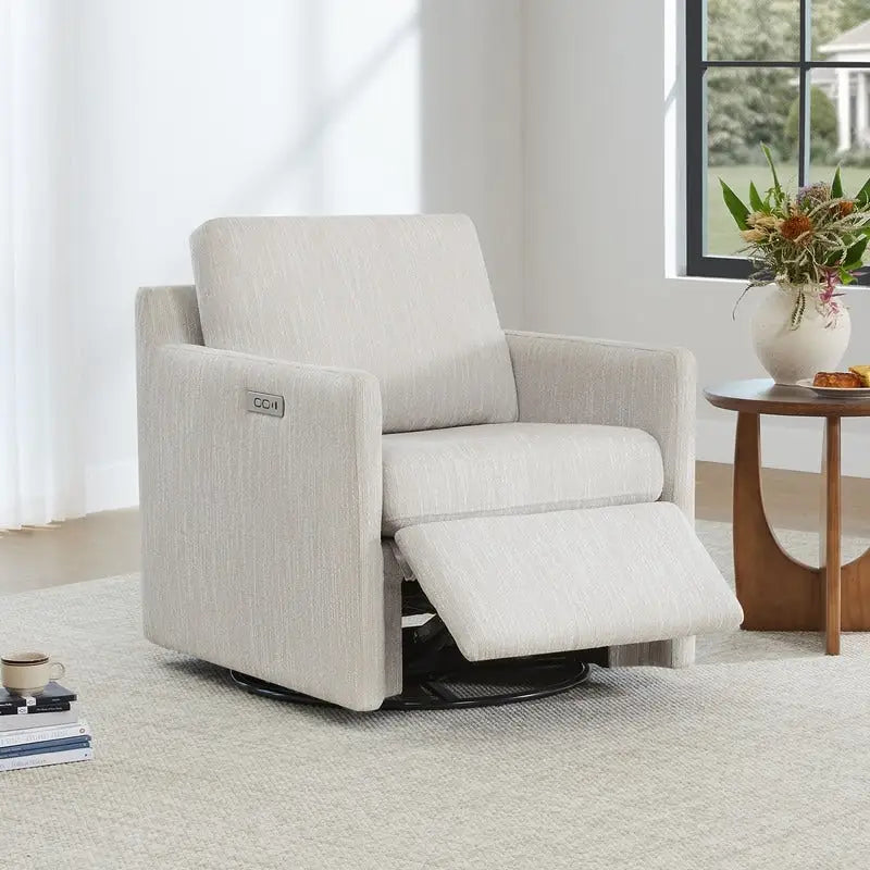 Fauteuil inclinable pivotant motorisé avec port de charge USB
