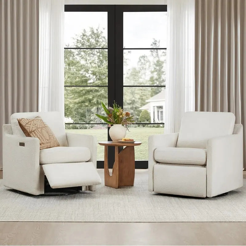 Fauteuil inclinable pivotant motorisé avec port de charge USB