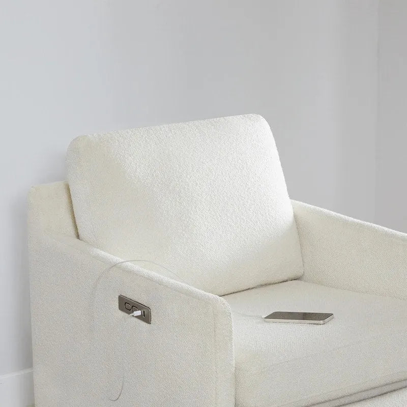 Fauteuil inclinable pivotant motorisé avec port de charge USB