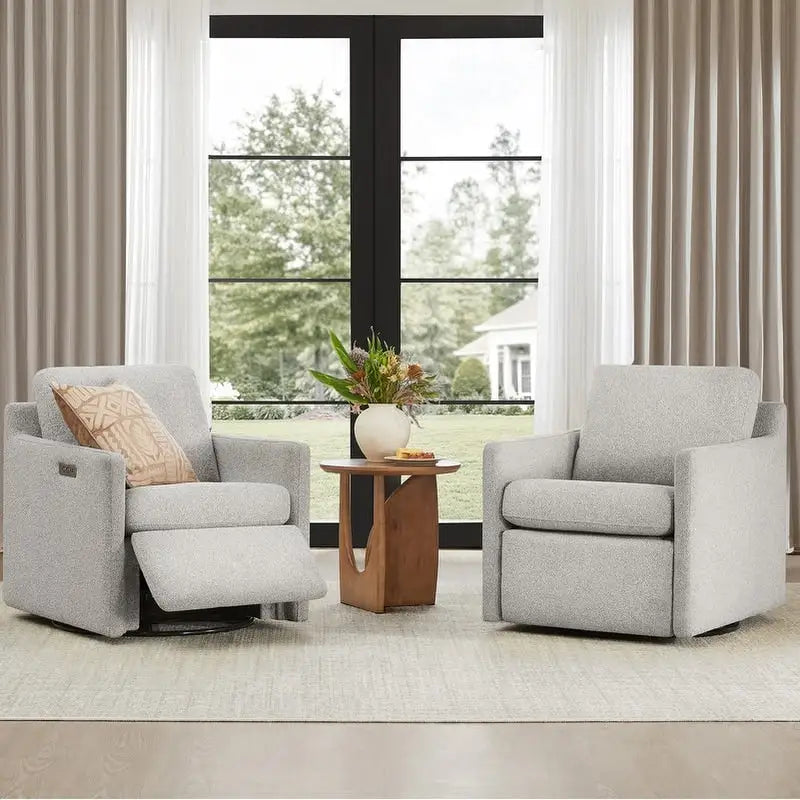 Fauteuil inclinable pivotant motorisé avec port de charge USB