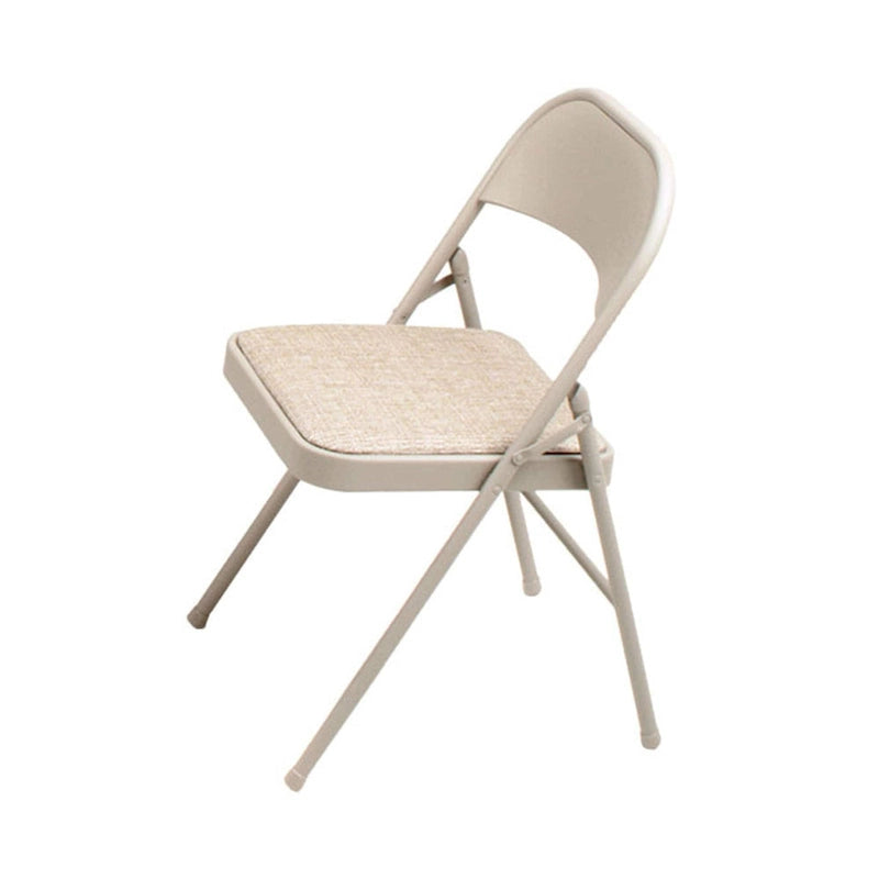 Ensemble table de cartes pliante et 4 chaises – Beige (5 pièces)