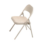 Ensemble table de cartes pliante et 4 chaises – Beige (5 pièces)