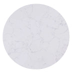 Table à manger ronde contemporaine avec piètement tambour