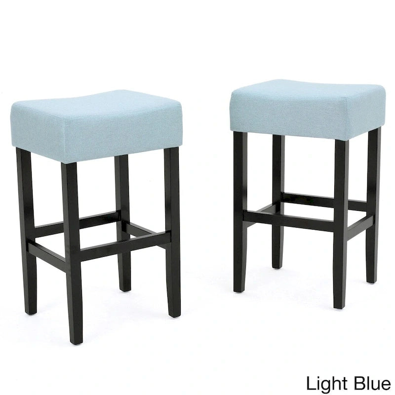 Tabourets de bar rembourrés en tissu, lot de 2