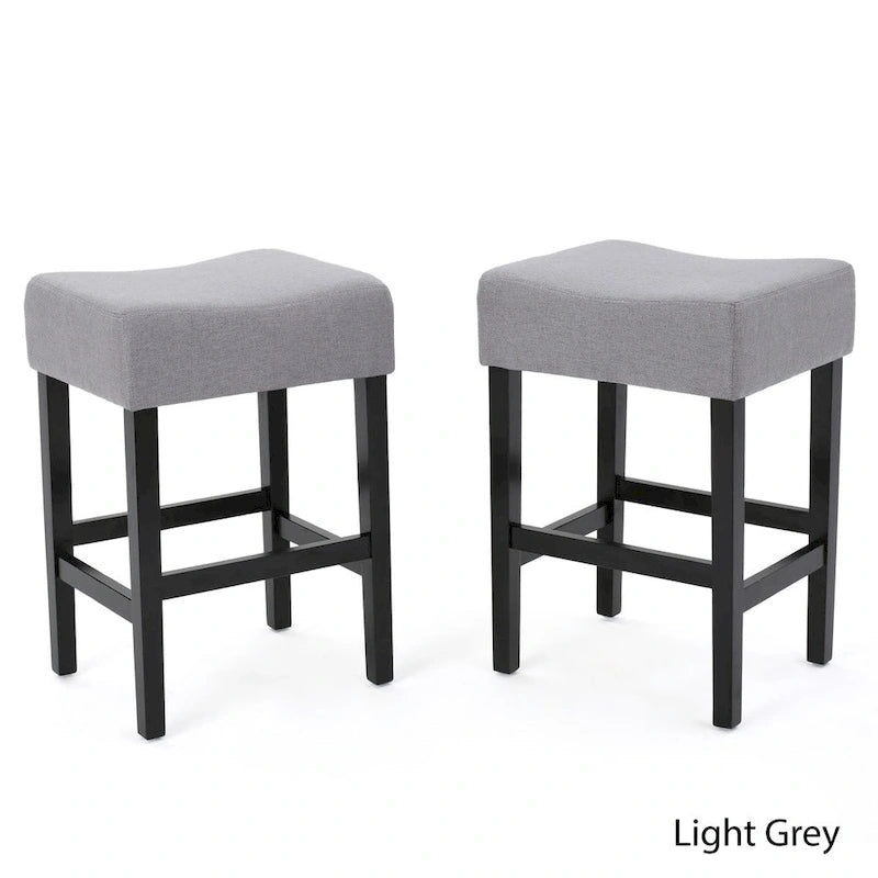 Tabourets de bar rembourrés en tissu, lot de 2