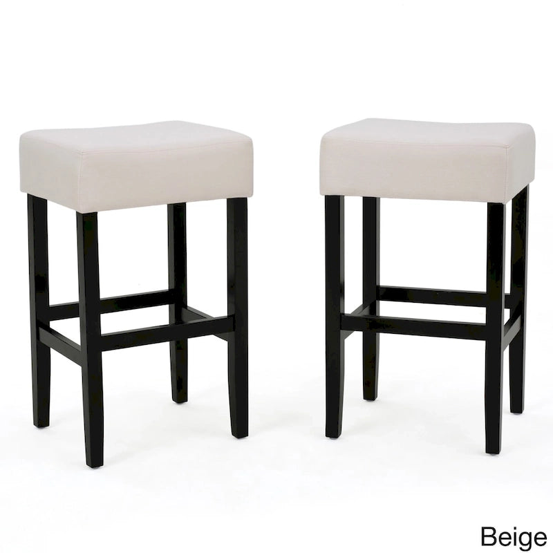 Tabourets de bar rembourrés en tissu, lot de 2