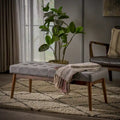 Banc ottoman en tissu touffeté Flavel