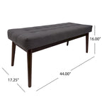 Banc ottoman en tissu touffeté Flavel