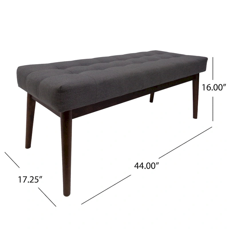 Banc ottoman en tissu touffeté Flavel