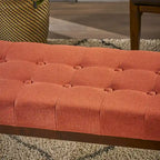 Banc ottoman en tissu touffeté Flavel