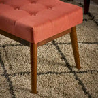 Banc ottoman en tissu touffeté Flavel