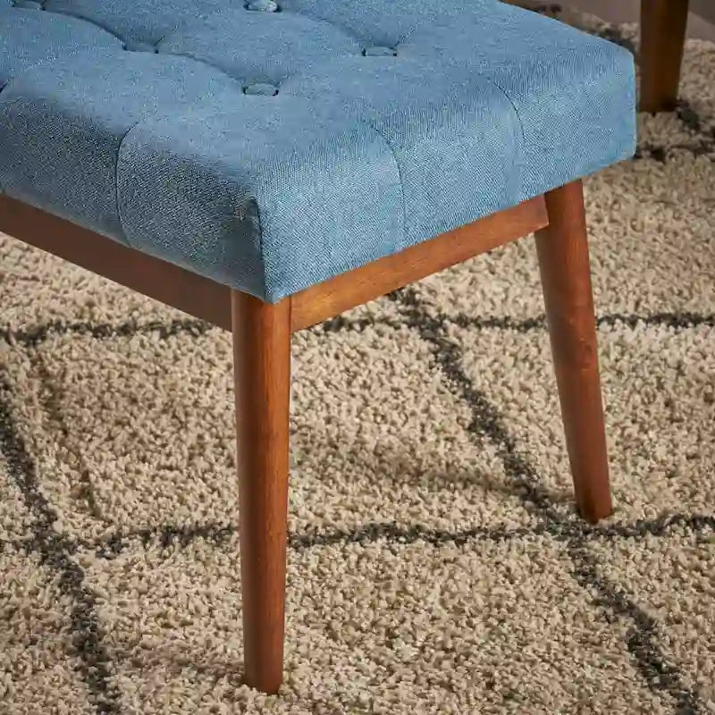 Banc ottoman en tissu touffeté Flavel