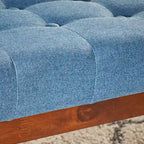 Banc ottoman en tissu touffeté Flavel