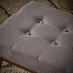 Banc ottoman en tissu touffeté Flavel