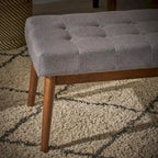 Banc ottoman en tissu touffeté Flavel