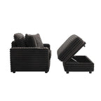 Chaise longue avec pouf de rangement