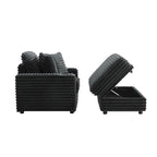 Chaise longue avec pouf de rangement
