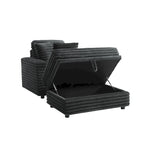 Chaise longue avec pouf de rangement