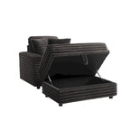Chaise longue avec pouf de rangement
