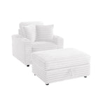 Chaise longue avec pouf de rangement