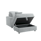 Chaise longue avec pouf de rangement