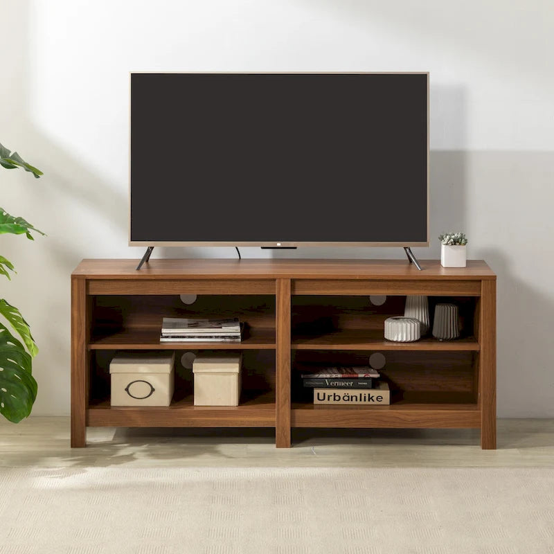 Meuble TV contemporain à étagères ouvertes pour téléviseurs jusqu'à 65 pouces
