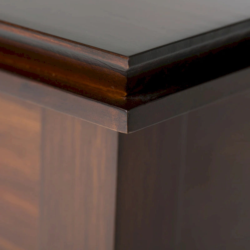 Table d'appoint carrée en bois massif avec tiroir