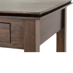 Table d'appoint carrée en bois massif avec tiroir