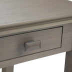 Table d'appoint carrée en bois massif avec tiroir