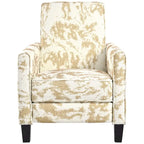 Fauteuil club inclinable fleuri – Beige clair et bleu