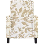 Fauteuil club inclinable fleuri – Beige clair et bleu