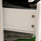 Commode de rangement brillante à 5 tiroirs avec plateau spacieux de 31,5 po à DEL