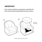 Fauteuil d'appoint à oreilles à motifs floraux
