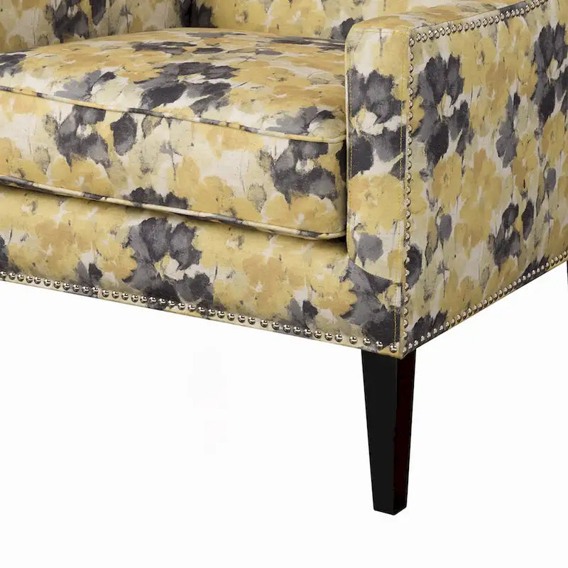 Fauteuil d'appoint à oreilles à motifs floraux