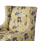Fauteuil d'appoint à oreilles à motifs floraux