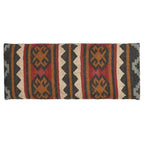 Banc de rangement en bois tapissé de Kilim fait main HERAT ORIENTAL - 30 L x 12,5 P x 16 H