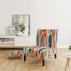 Fauteuil d'appoint géométrique capitonné Retro Abstract Drops XI