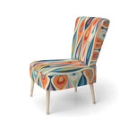 Fauteuil d'appoint géométrique capitonné Retro Abstract Drops XI