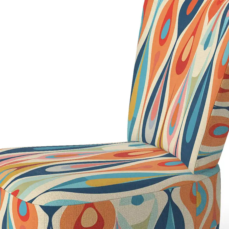 Fauteuil d'appoint géométrique capitonné Retro Abstract Drops XI