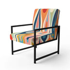 Fauteuil d'appoint géométrique capitonné Retro Abstract Drops XI