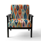 Fauteuil d'appoint géométrique capitonné Retro Abstract Drops XI