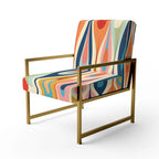 Fauteuil d'appoint géométrique capitonné Retro Abstract Drops XI