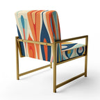 Fauteuil d'appoint géométrique capitonné Retro Abstract Drops XI