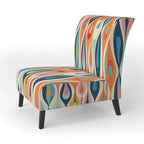Fauteuil d'appoint géométrique capitonné Retro Abstract Drops XI