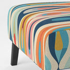 Fauteuil d'appoint géométrique capitonné Retro Abstract Drops XI