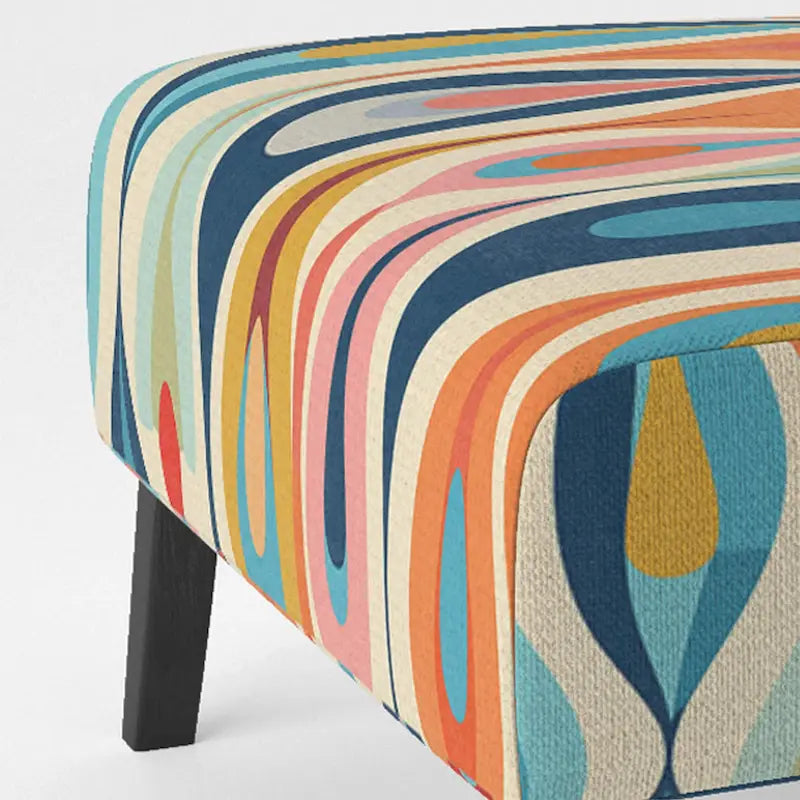 Fauteuil d'appoint géométrique capitonné Retro Abstract Drops XI
