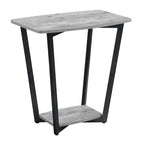 Table d'appoint industrielle avec étagère inférieure